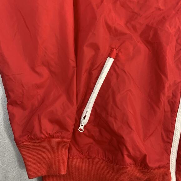 Nike Sportswear Hooded Windrunner Track Jacket Streetwear Red Blue Mens Medium - Picture 2 of 10